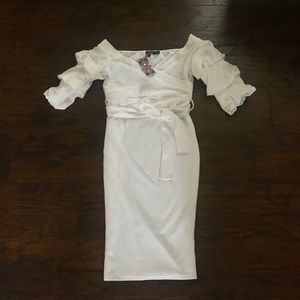 Boohoo Wrap Style Dress